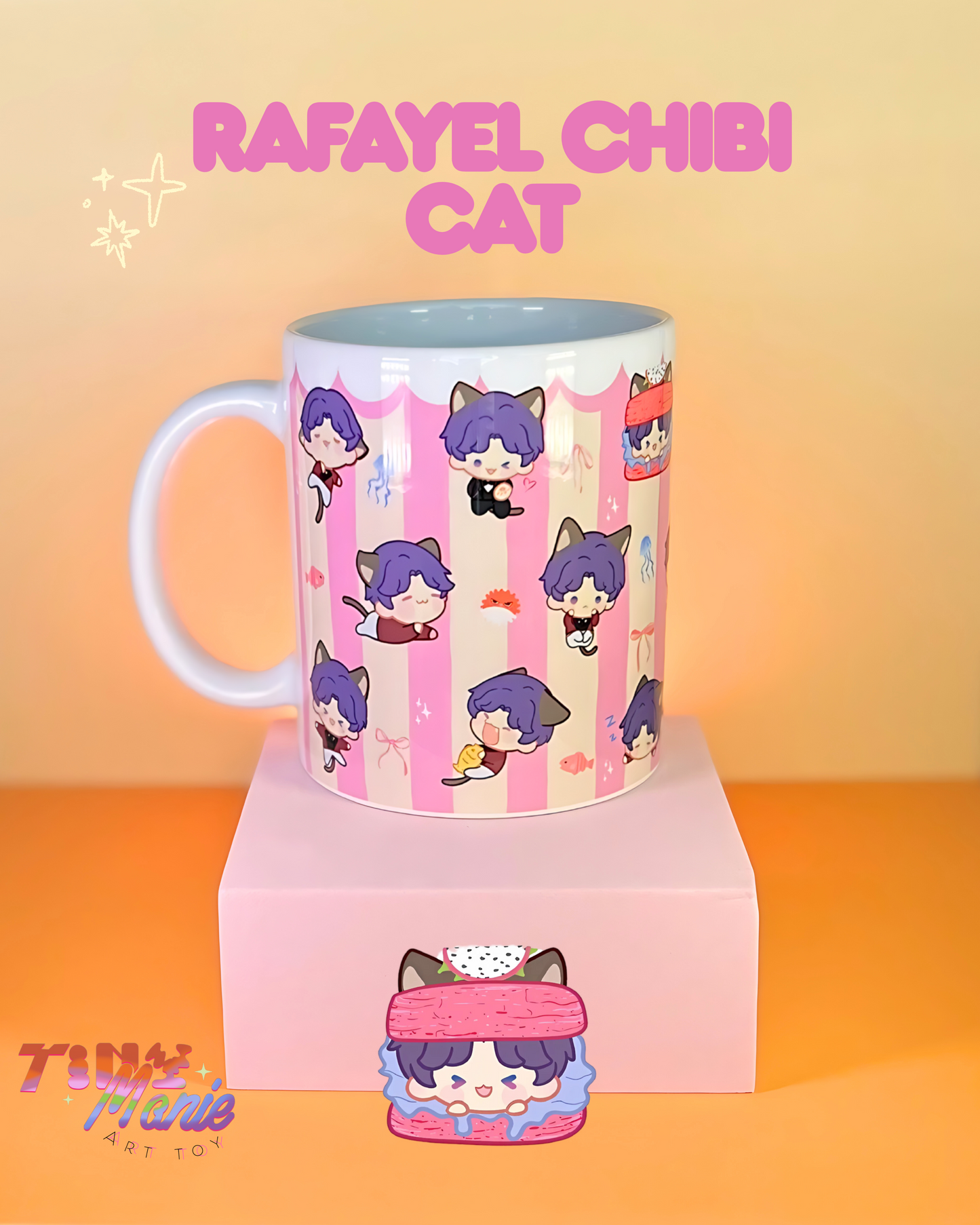 Mug Love and deepspace Chibi cat collection