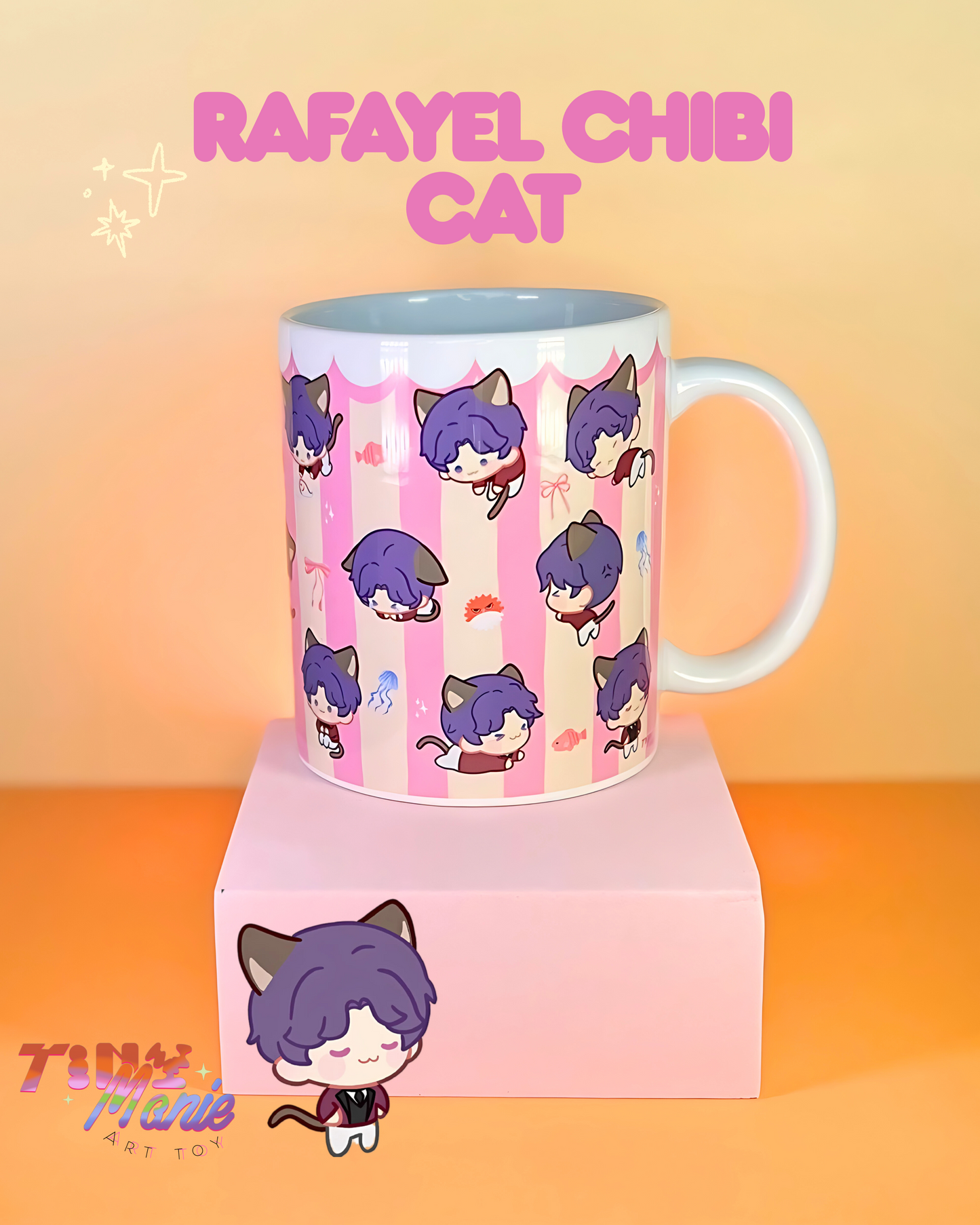 Mug Love and deepspace Chibi cat collection