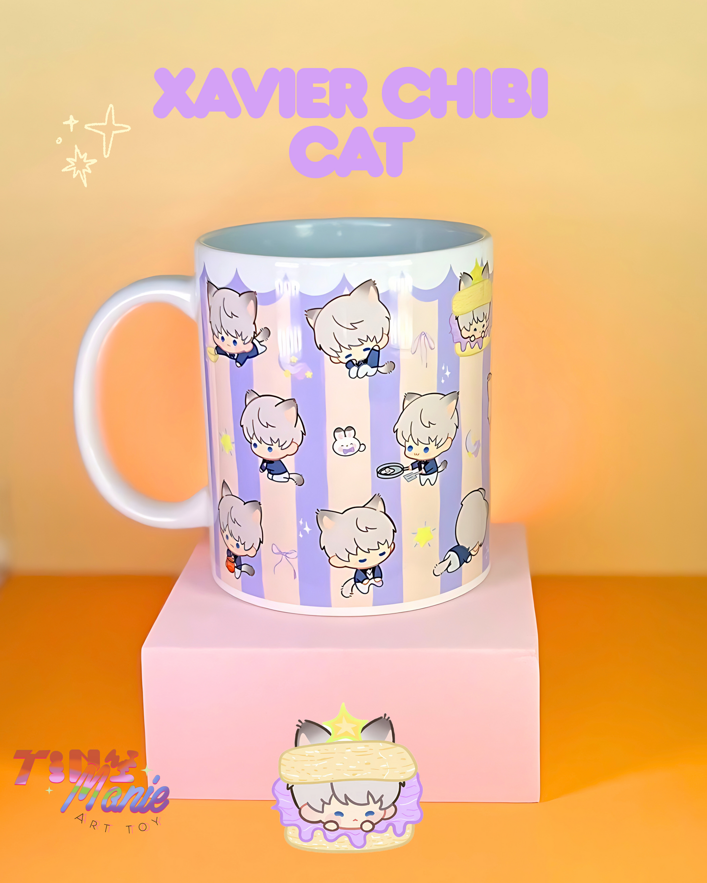 Mug Love and deepspace Chibi cat collection