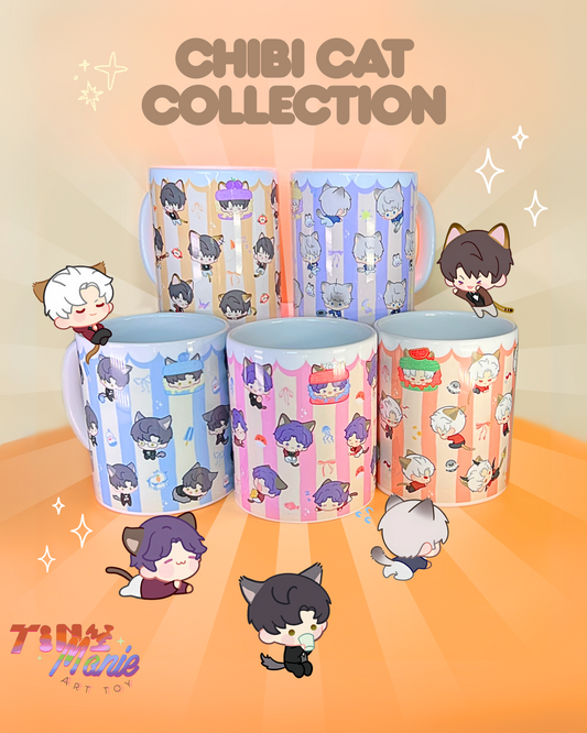Mug Love and deepspace Chibi cat collection