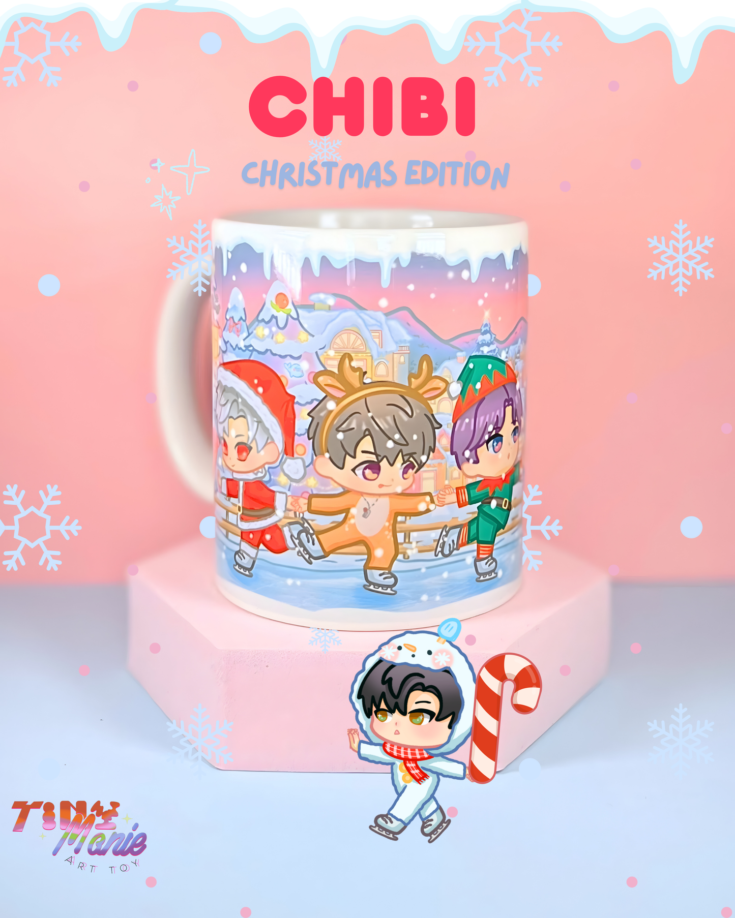 LADS Christmas chibi mug